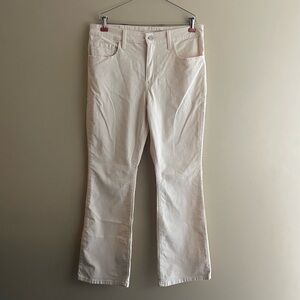 LEVI’S 725 High Rise Corduroy Pants Cream White Bootcut Flare Size 31 EUC #589